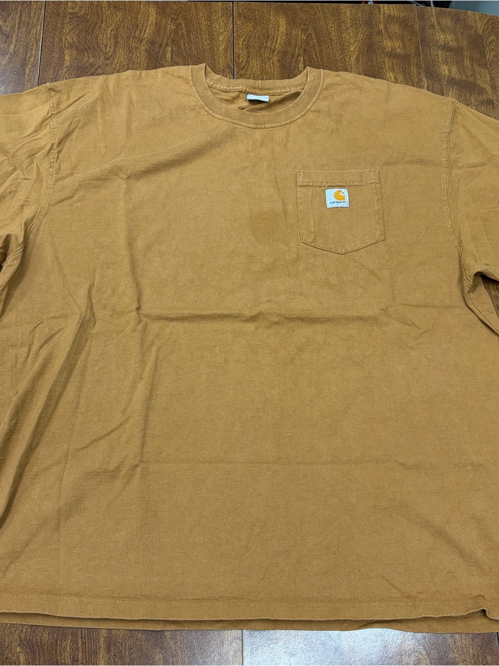 VTG Y2K Carhartt Men 2XL Light Brown Short Sleeve Pocket T-Shirt